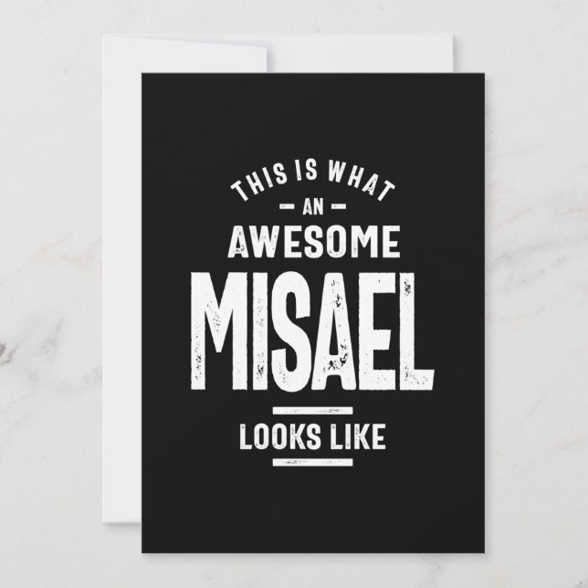 Convite Misael Nome Personalizado Aniversário (Frente)