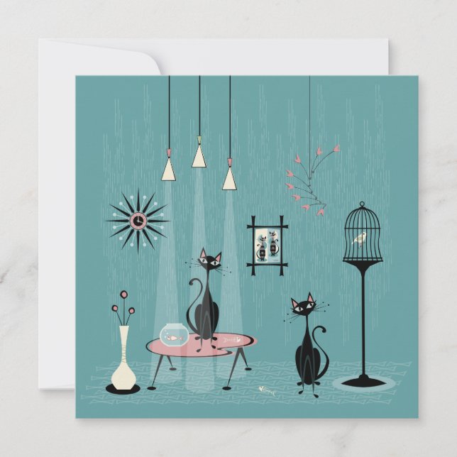 Convite Mischefe de Meio século / Cat Red Handed II B (Frente)