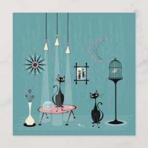 Convite Mischefe de Meio século / Cat Red Handed II B