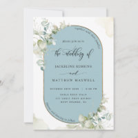 Mist Blue, Eucalyptus Oval Arch, Casamento Verde