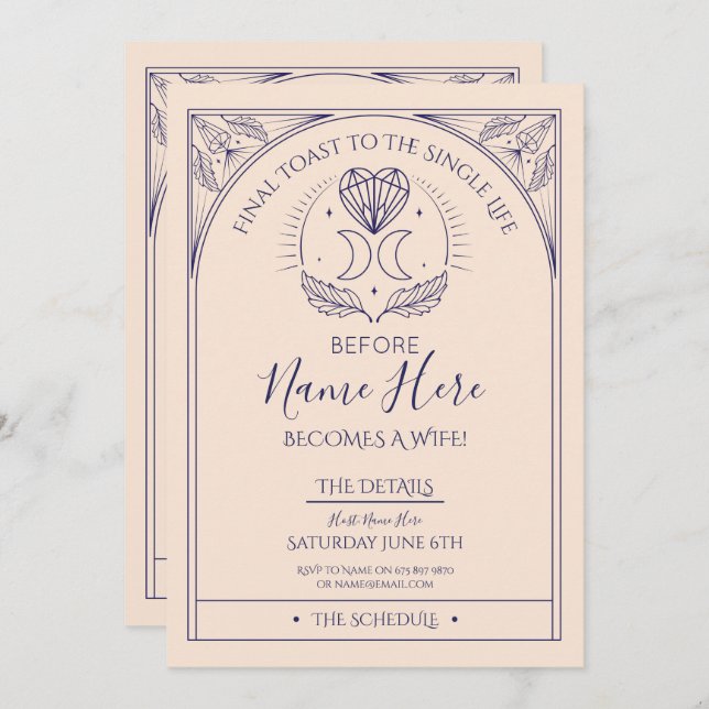 Convite Mística do Coração Itinerário do Partido do Chá de (Frente/Verso)