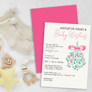 Convite Mistletoe Bundle of Joy Winter Chá de fraldas