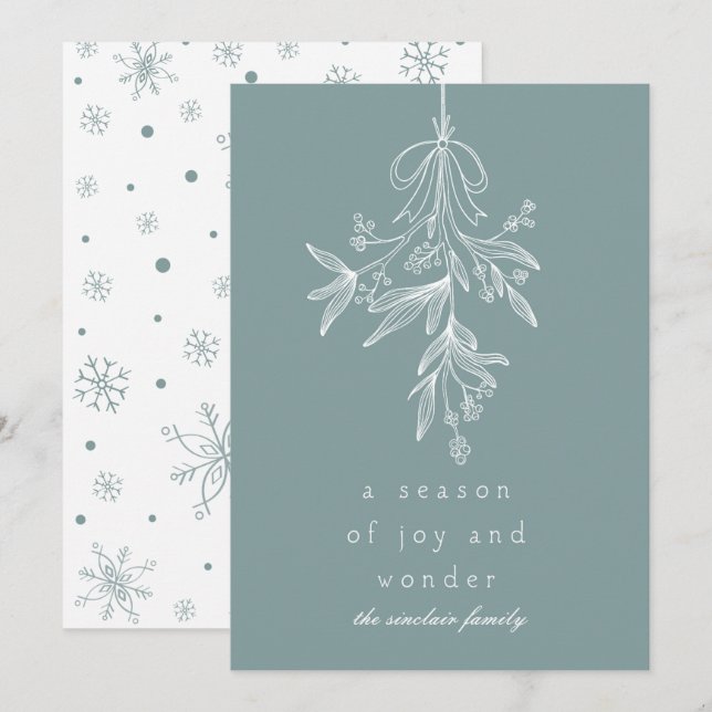 Convite Mistletoe Season of Joy Holiday Card (Frente/Verso)