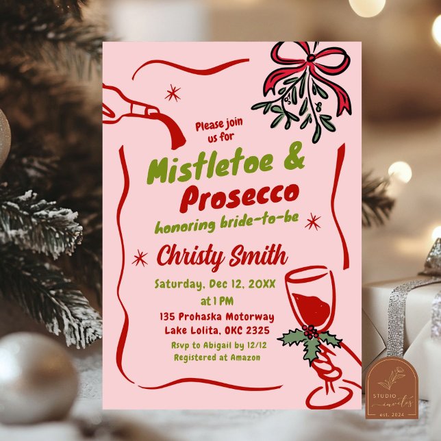 Convite Mistura de Natal e Chá de panela Prosecco (Criador carregado)