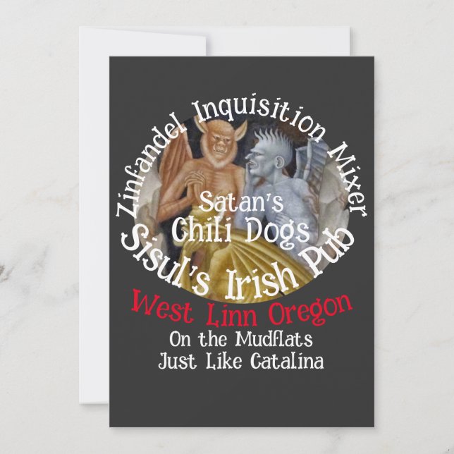 Convite Misturador de Vinho da Inquisição Espanhola West L (Frente)