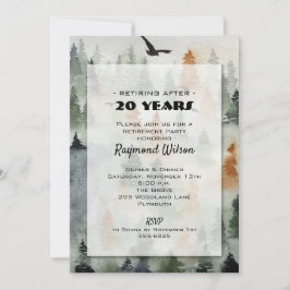 Convite Misty Forest Retirement Party