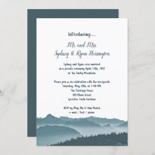 Convite Misty Mountain Reception Only Invitation