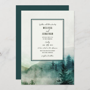 Convite Misty Mountain Wedding