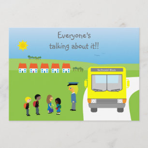 Convite Miúdos bonitos da escola & festa de aniversário 