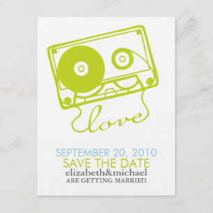 Convite Mix tape de Anúncios de Love Save the Date
