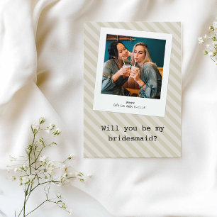 Convite Mocha Cream "Você Será Minha Porta-Voz?" Foto