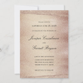 Convite Mocha Dourada Casamento de Rhapsodia Elegante Espu