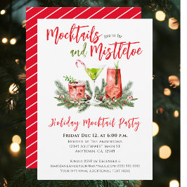 Convite Mocktails festivos do partido Foliday & Mistletoe