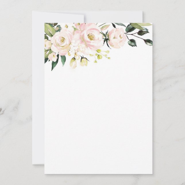 Convite Mockup Floral do Blush (Frente)