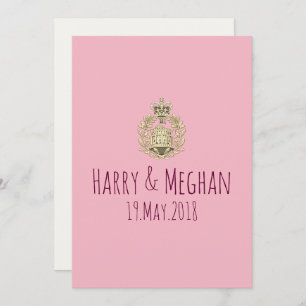 Convite Mod Harry e Meghan Royal Festa de casamento Invite