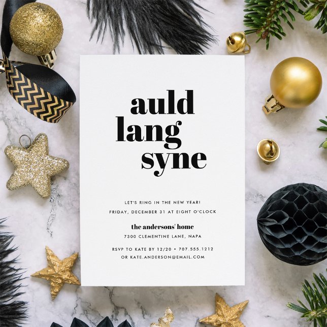 Convite Mod Wish | New Year's Eve Party Invitation (Criador carregado)