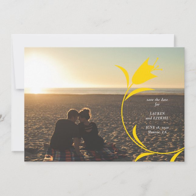 CONVITE MOD YELLOW TULIP WEDDING SALVE A DATA (Frente)