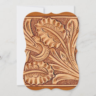 Convite moda de cowgirl vintage couro sudoeste