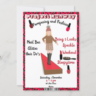 Convite Moda de pista e festa de passeio