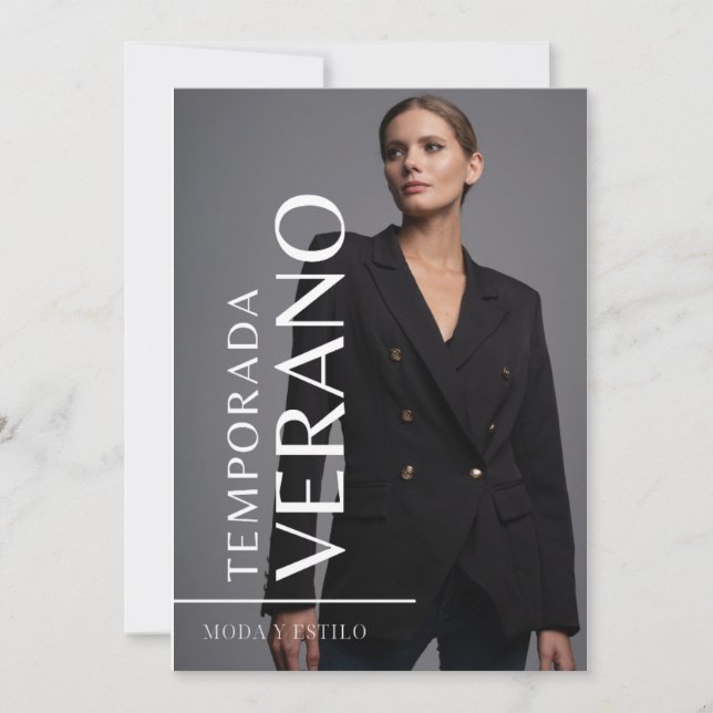 Convite Moda diseño (Frente)