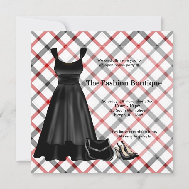 Convite Moda Grande Aberta (Black) (Frente)