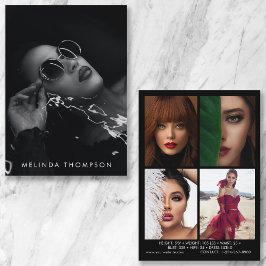 Convite Modelagem da placa comp 5 fotográfica preta