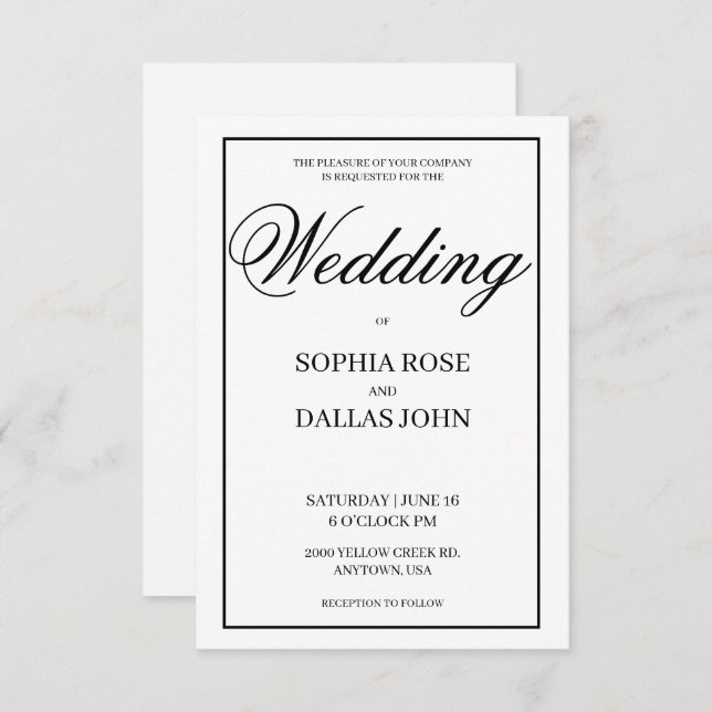 Convite modelo (Frente/Verso)