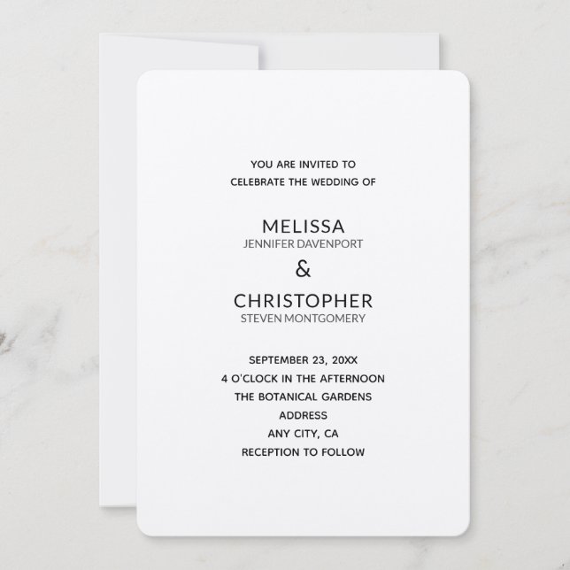 Convite modelo 2B (Frente)