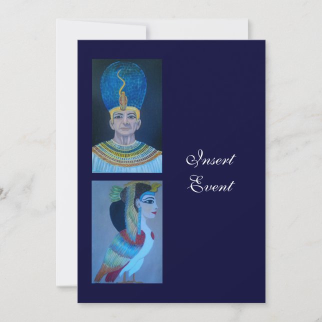 Convite Modelo 5x7 da festa temática egípcia (Frente)