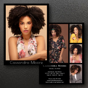 Convite Modelo Ator 5 Foto Duas Placas Compostas Sided Pro