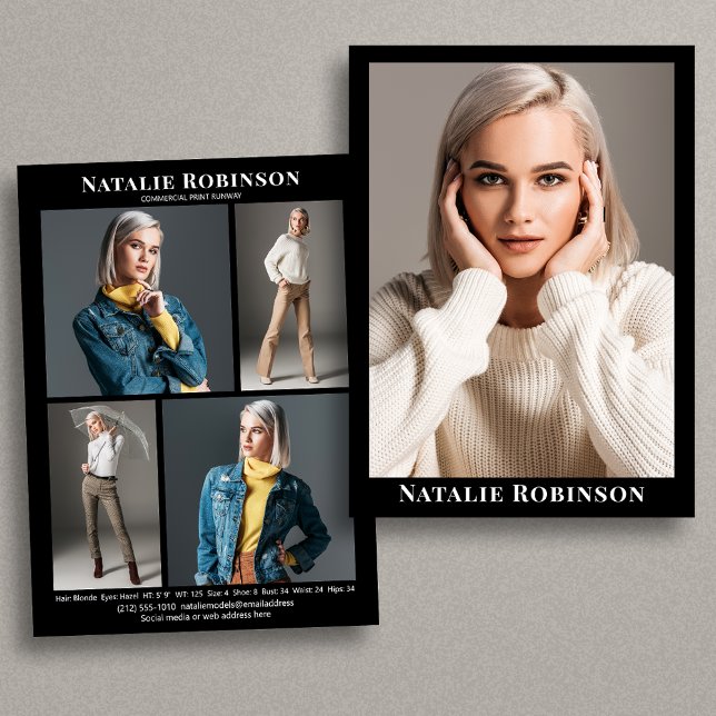 Convite Modelo Ator 5 Portafólio Fotográfico Modelo (Available in high quality print or digital download for quick messaging, email or self printing.)