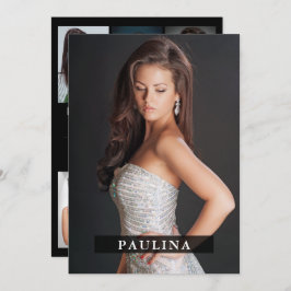 Convite Modelo Ator 5x7 Comp Zed Card 7 Photo 2 Sided