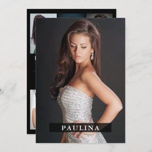 Convite Modelo Ator 5x7 Comp Zed Card 7 Photo 2 Sided