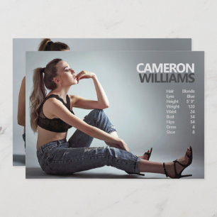 Convite Modelo Ator 5x7 Placa Zed Comp de Dois Lados