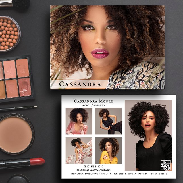 Convite Modelo Ator 6 Foto Modelo de placa comp frente e v (Available in high quality print or digital download for quick messaging, email or self printing.)