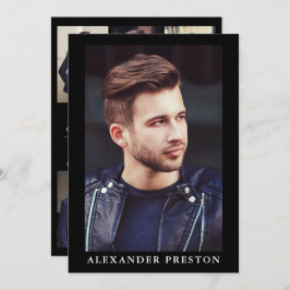 Convite Modelo Ator Comp Card Zed Card 7 Fotografia 2 Lado