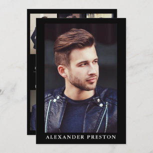 Convite Modelo Ator Comp Card Zed Card 7 Fotografia 2 Lado