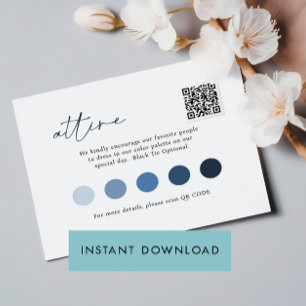 Convite Modelo ATTIRE de Casamento QRCode de Script Contem