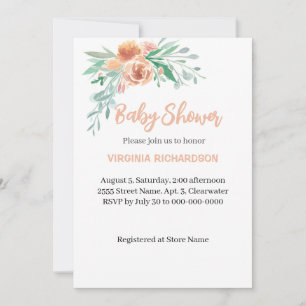 Convite Modelo Chá de fraldas precioso