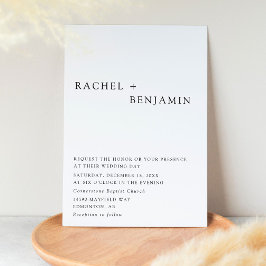 Convite Modelo Clássico Minimalista do Eterno Elegante Mod