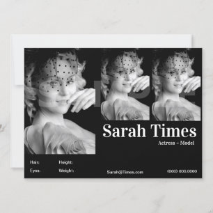 Convite Modelo Comp de Captura de Cabeça de Ator e Modelo