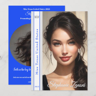 Convite Modelo da Placa Autografada do Sash Pageant