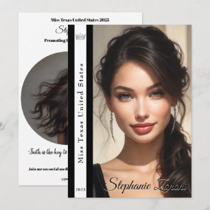 Convite Modelo da Placa Autografada do Sash Pageant