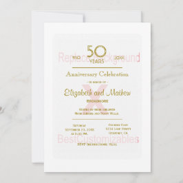 Convite Modelo de 50º Aniversário