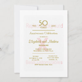 Convite modelo de 50 anos