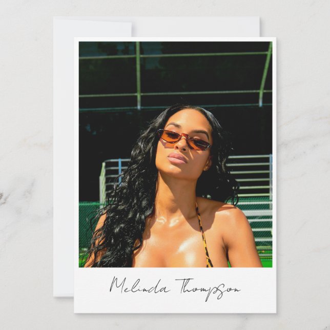 Convite Modelo de Ator Modelando Influenciador de Foto da  (Frente)