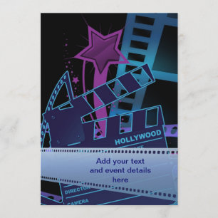 Convite Modelo de Baile de Hollywood