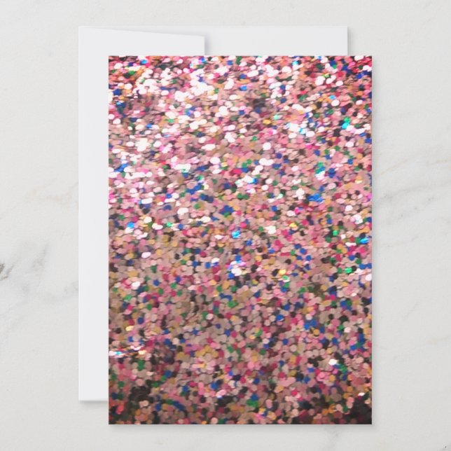 Convite Modelo de brilho rosa (Frente)