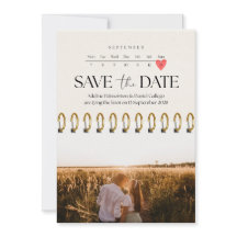 Modelo de Calendário Minimalista para Save the Dat