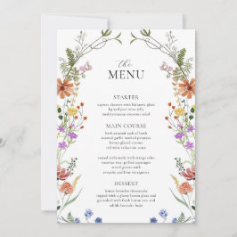 Convite Modelo de Cardápio de Flores Silvestres, Exposição